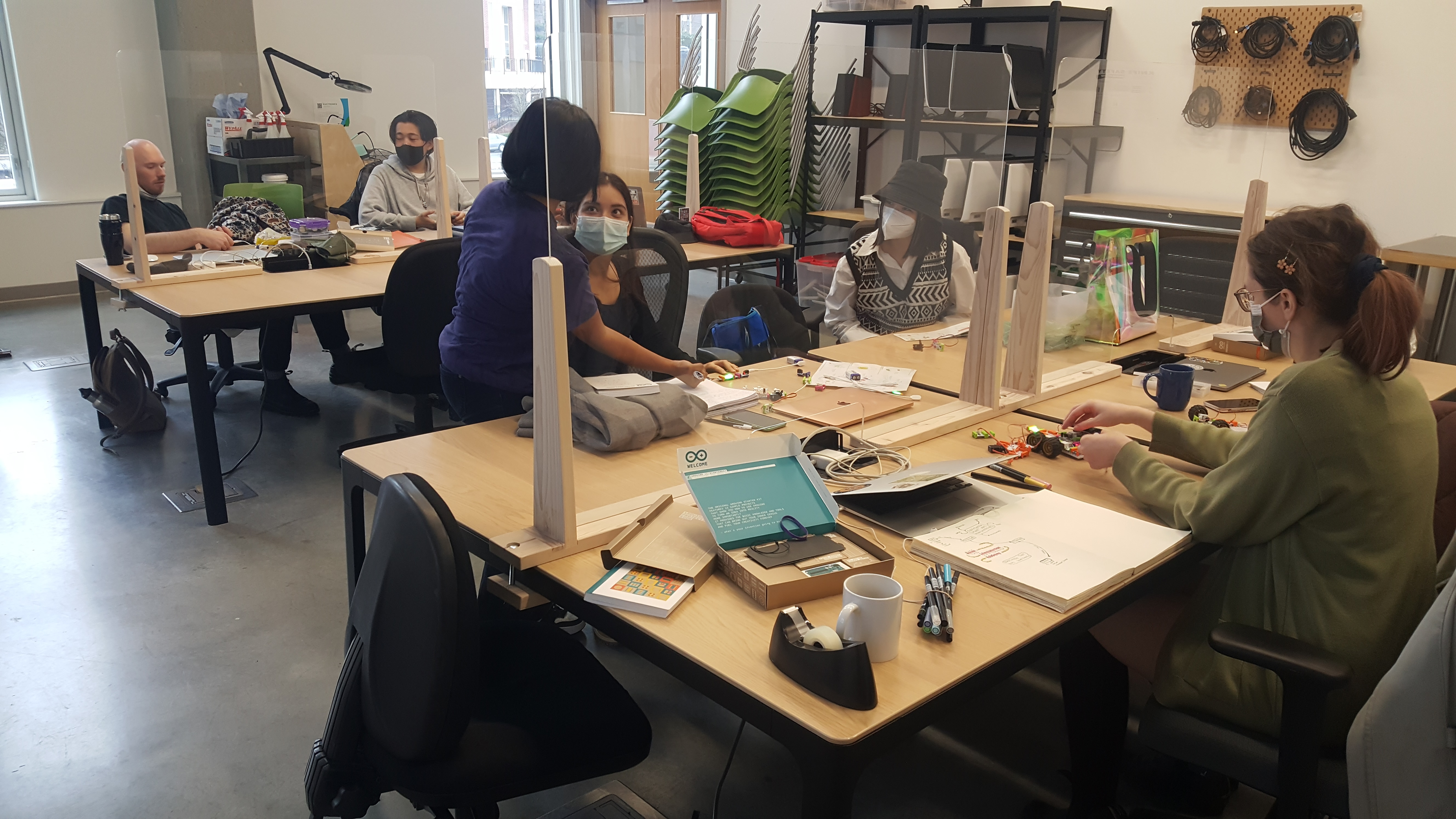 Students working in an Emily Carr design studio